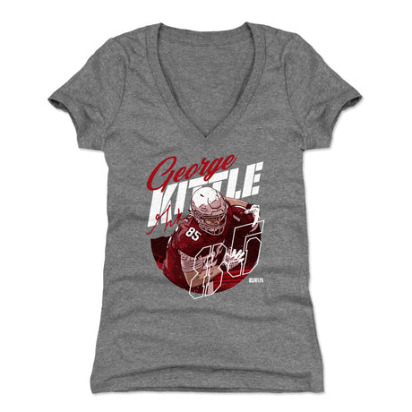 George Kittle Women's V-Neck T-Shirt | 500 LEVEL