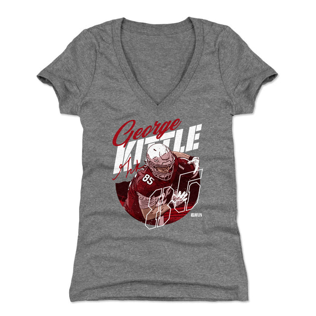 George Kittle Women's V-Neck T-Shirt | 500 LEVEL