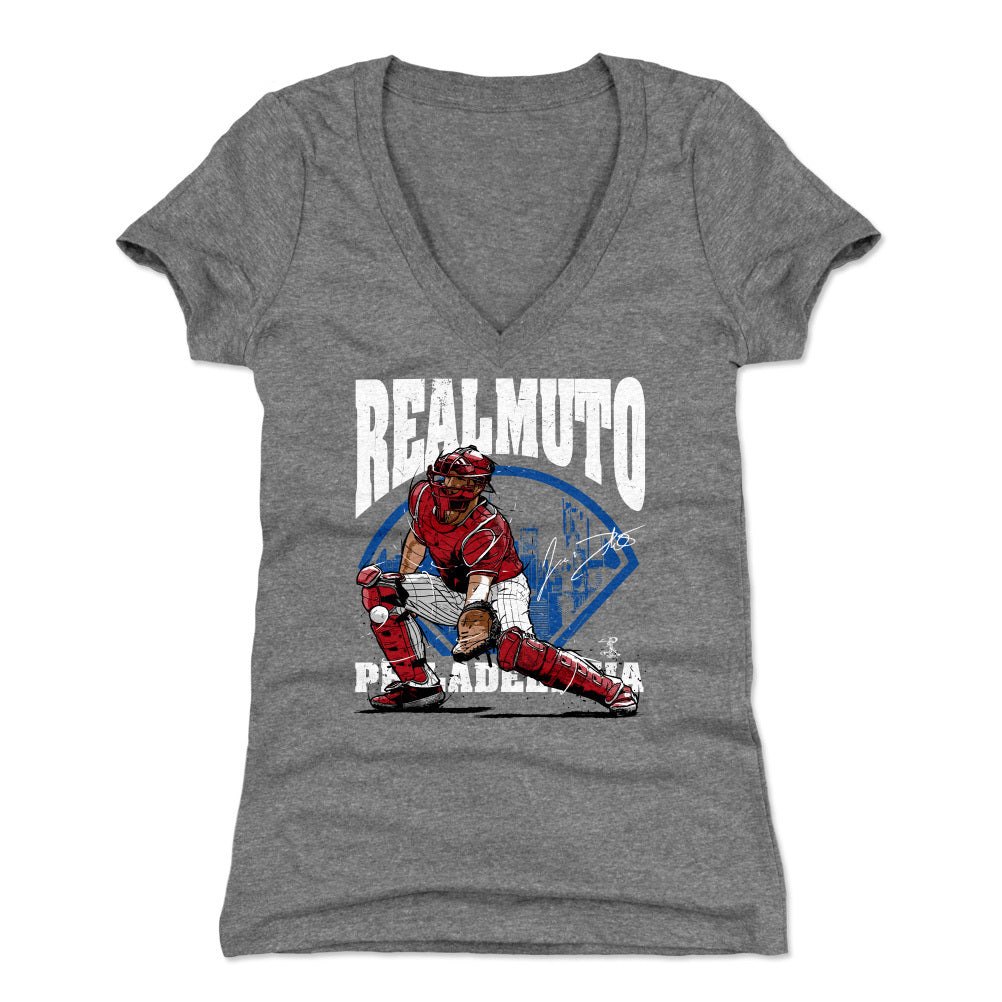 J.T. Realmuto Women&#39;s V-Neck T-Shirt | 500 LEVEL