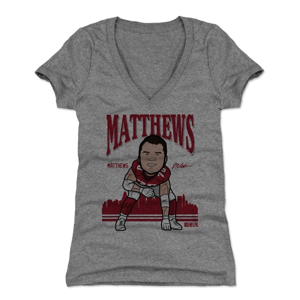 Jake Matthews Women's V-Neck T-Shirt | 500 LEVEL