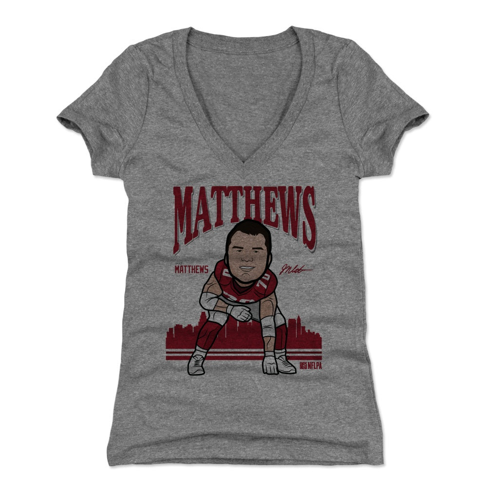 Jake Matthews Women&#39;s V-Neck T-Shirt | 500 LEVEL