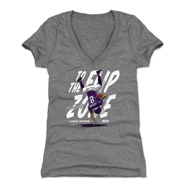 Lamar Jackson Women's V-Neck T-Shirt | 500 LEVEL