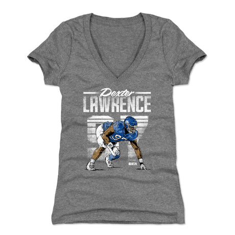 Dexter Lawrence Women's V-Neck T-Shirt | 500 LEVEL