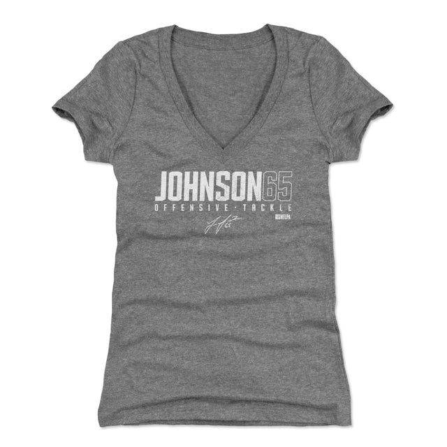 Lane Johnson Women's V-Neck T-Shirt | 500 LEVEL