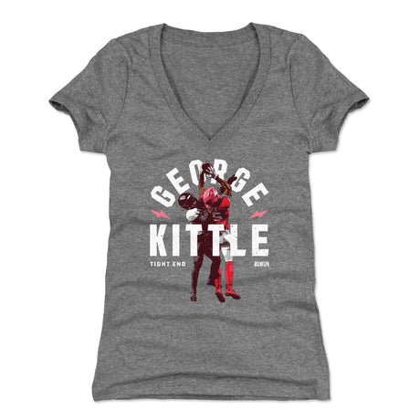 George Kittle Women's V-Neck T-Shirt | 500 LEVEL