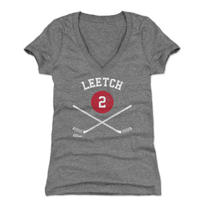 Brian Leetch Women's V-Neck T-Shirt | 500 LEVEL