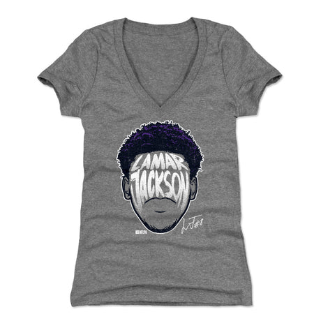 Lamar Jackson Women's V-Neck T-Shirt | 500 LEVEL