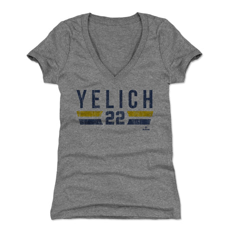 Christian Yelich Women's V-Neck T-Shirt | 500 LEVEL