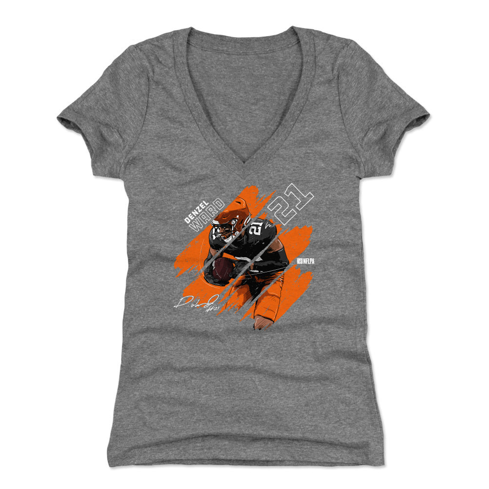 Denzel Ward Women's V-Neck T-Shirt | 500 LEVEL