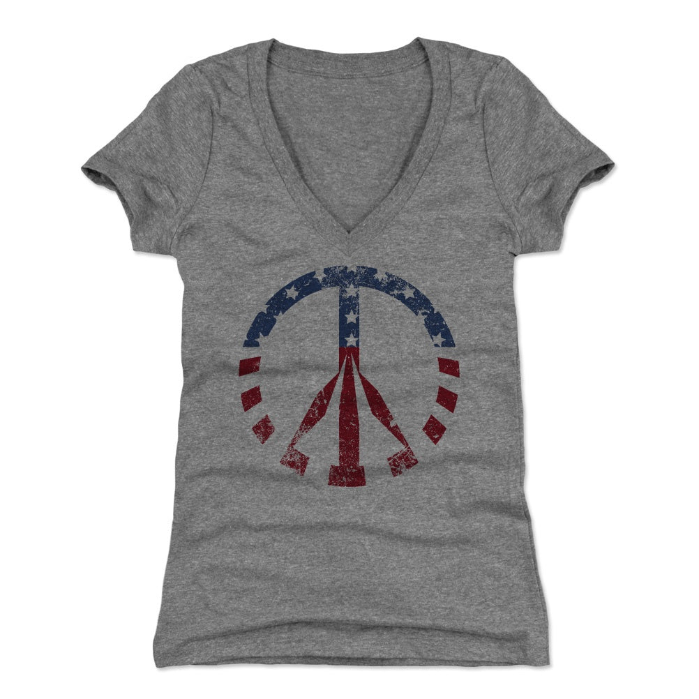 Peace Sign Women's V-Neck T-Shirt | 500 LEVEL