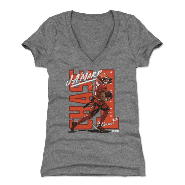 Ja'Marr Chase Women's V-Neck T-Shirt | 500 LEVEL