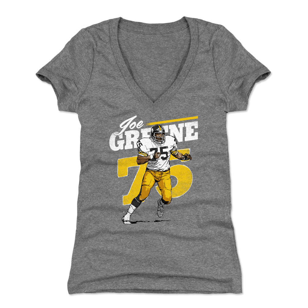 Mean Joe Greene Women's V-Neck T-Shirt | 500 LEVEL