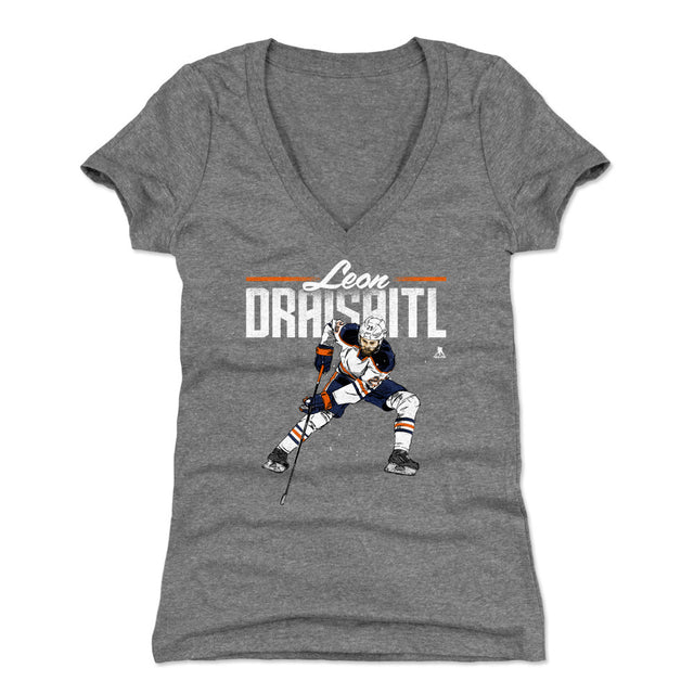 Leon Draisaitl Women's V-Neck T-Shirt | 500 LEVEL