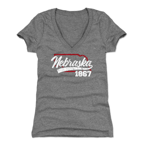 Nebraska Women's V-Neck T-Shirt | 500 LEVEL