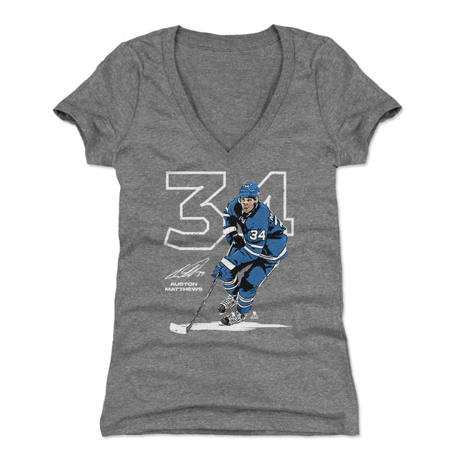 Auston Matthews Women's V-Neck T-Shirt | 500 LEVEL