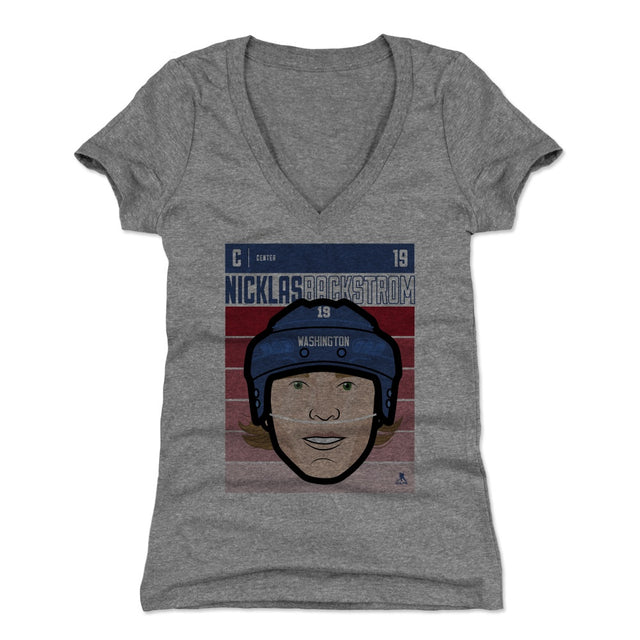Nicklas Backstrom Women's V-Neck T-Shirt | 500 LEVEL