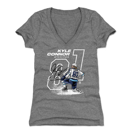 Kyle Connor Women's V-Neck T-Shirt | 500 LEVEL