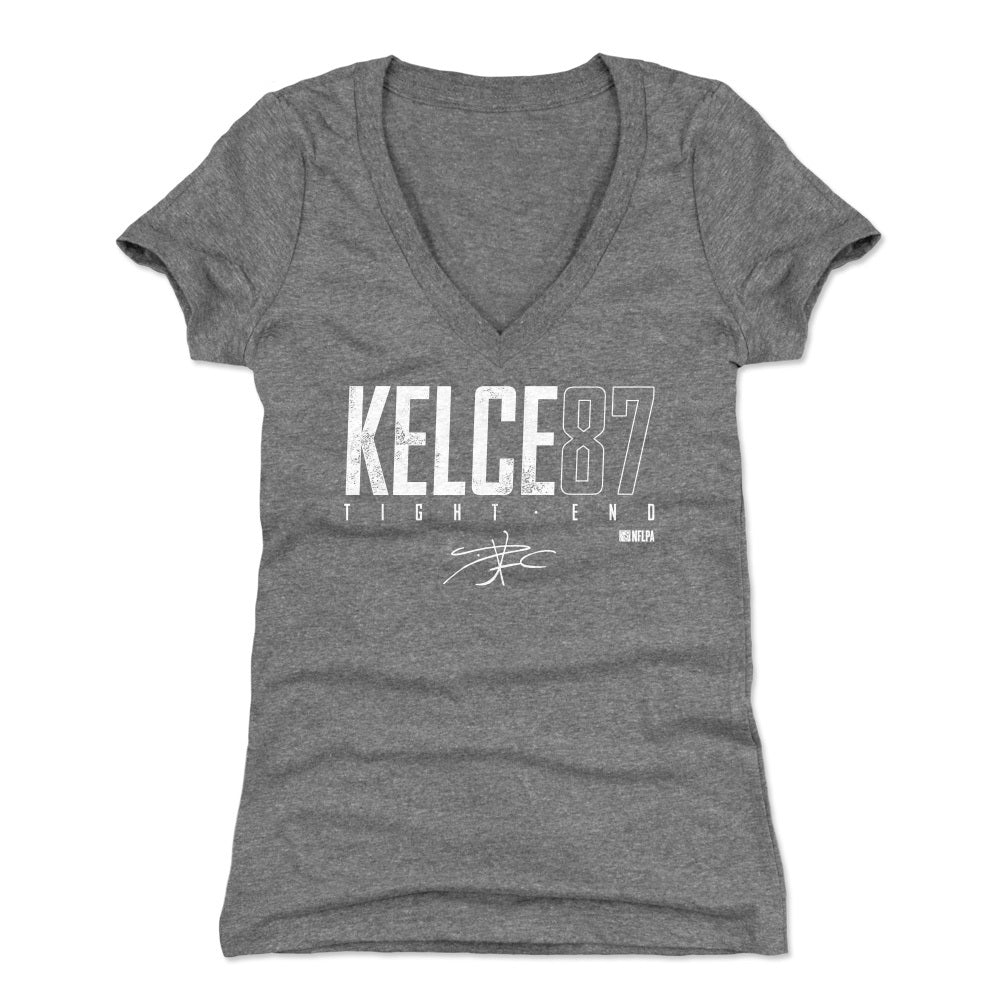 Travis Kelce Women&#39;s V-Neck T-Shirt | 500 LEVEL