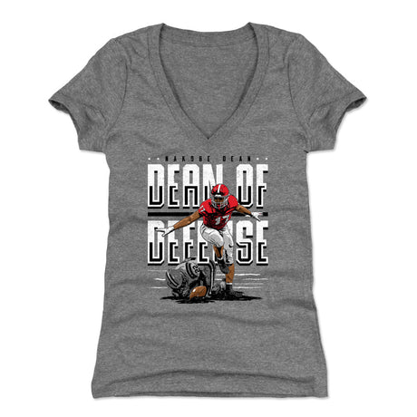 Nakobe Dean Women's V-Neck T-Shirt | 500 LEVEL