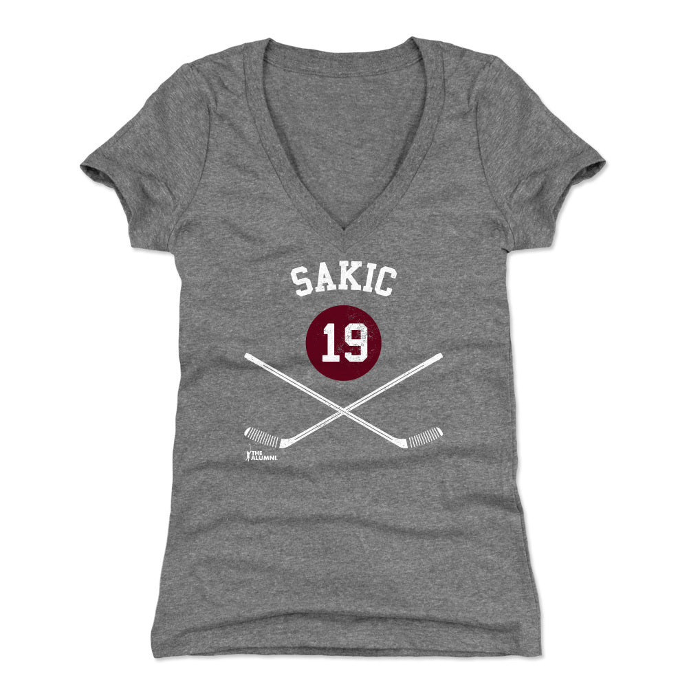 Joe Sakic Women's V-Neck T-Shirt | 500 LEVEL