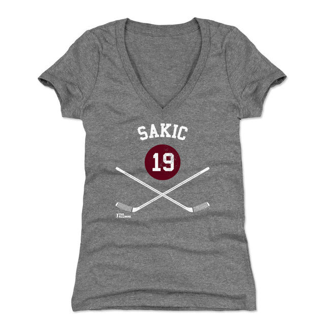 Joe Sakic Women's V-Neck T-Shirt | 500 LEVEL