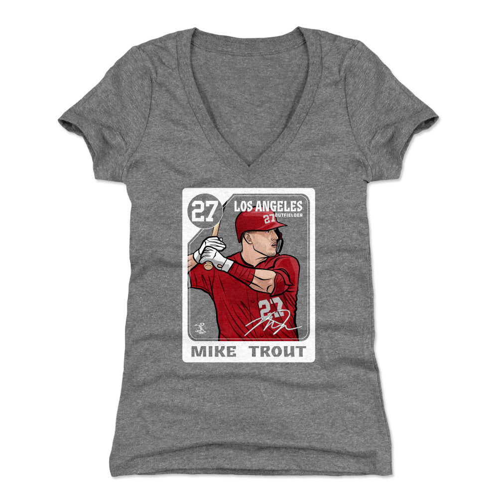 Mike Trout Women's V-Neck T-Shirt | 500 LEVEL