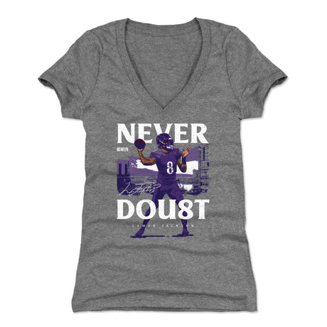 Lamar Jackson Women's V-Neck T-Shirt | 500 LEVEL