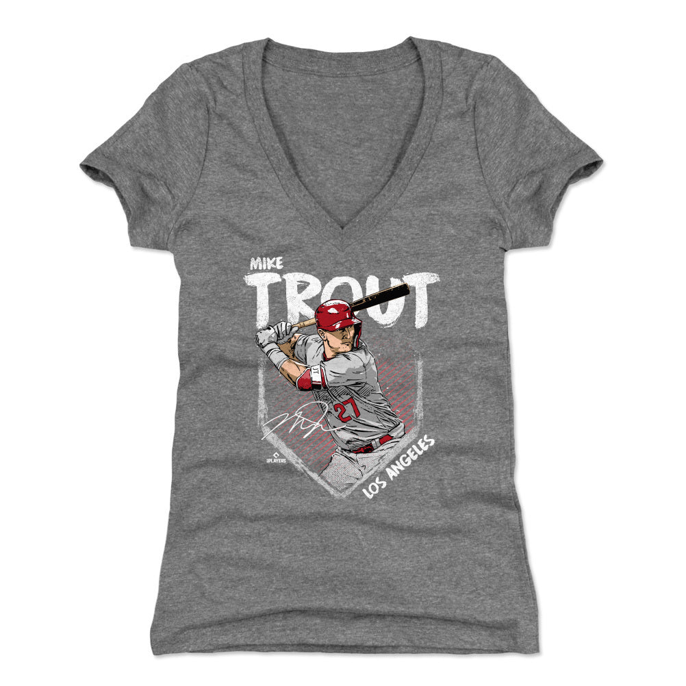 Mike Trout Women's V-Neck T-Shirt | 500 LEVEL