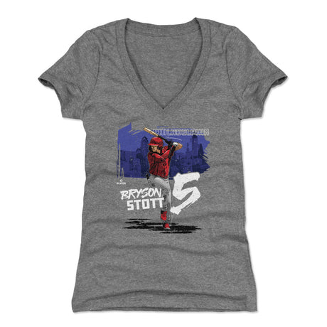 Bryson Stott Women's V-Neck T-Shirt | 500 LEVEL