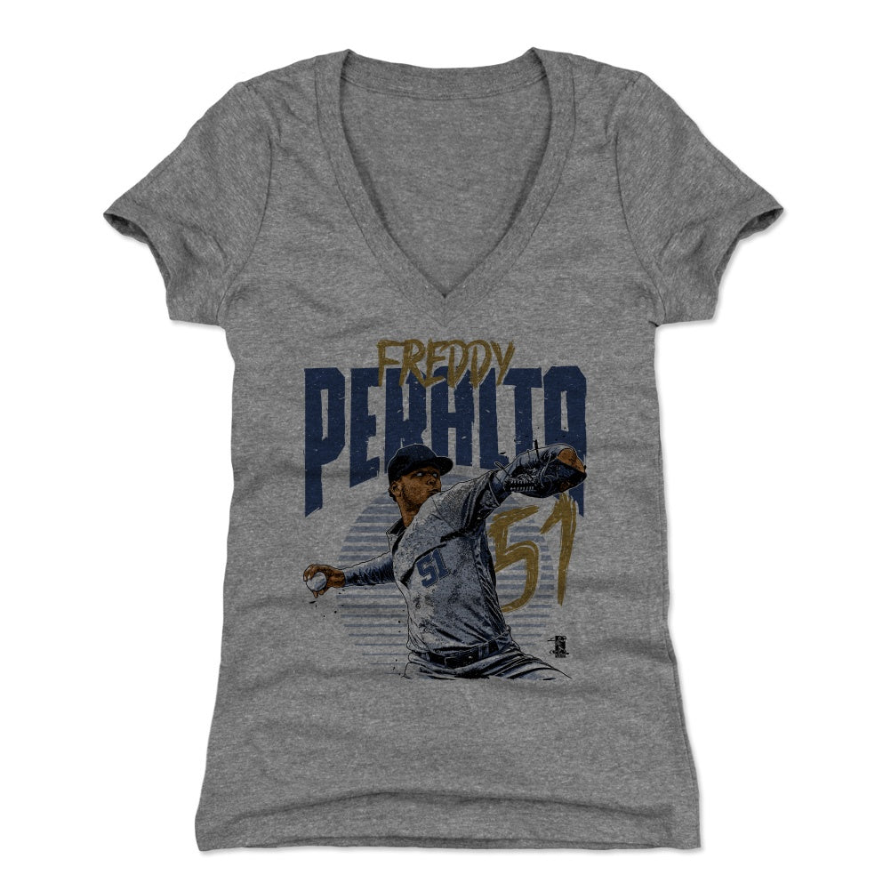 Freddy Peralta Women&#39;s V-Neck T-Shirt | 500 LEVEL
