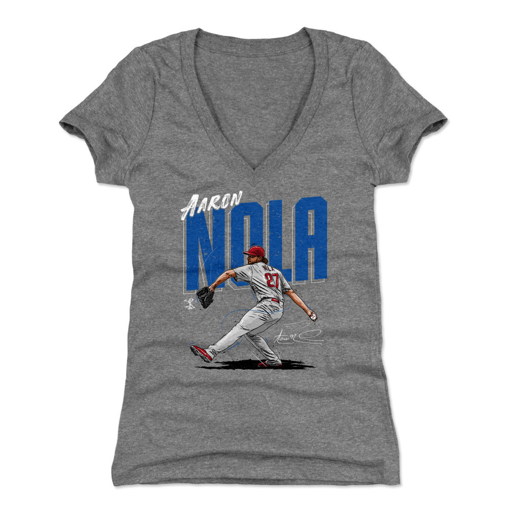 Aaron Nola Women's V-Neck T-Shirt | 500 LEVEL