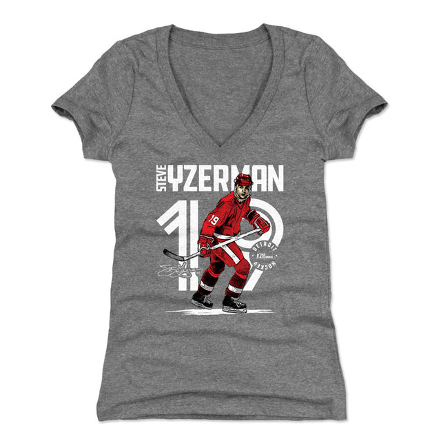 Steve Yzerman Women's V-Neck T-Shirt | 500 LEVEL