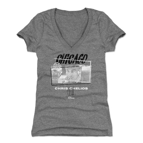 Chris Chelios Women's V-Neck T-Shirt | 500 LEVEL