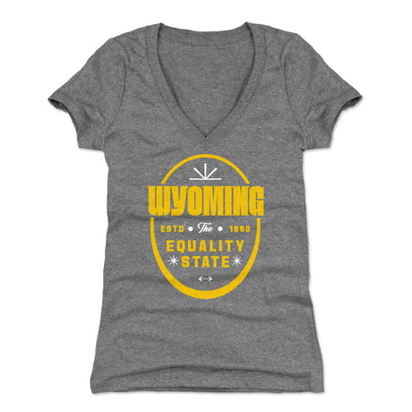 Wyoming Women's V-Neck T-Shirt | 500 LEVEL