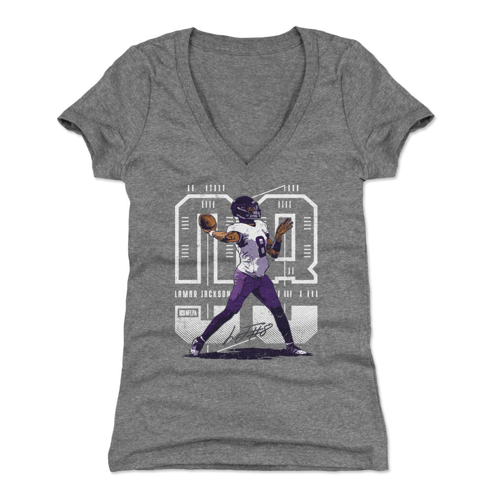 Lamar Jackson Women's V-Neck T-Shirt | 500 LEVEL