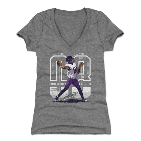 Lamar Jackson Women's V-Neck T-Shirt | 500 LEVEL