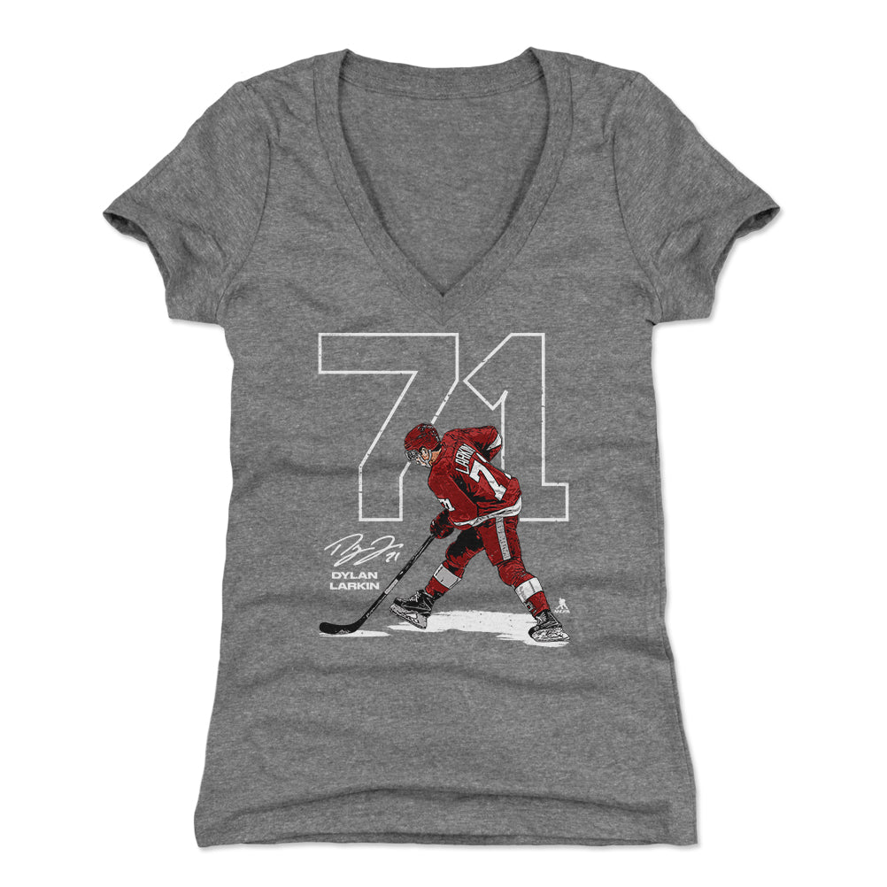 Dylan Larkin Women's V-Neck T-Shirt | 500 LEVEL