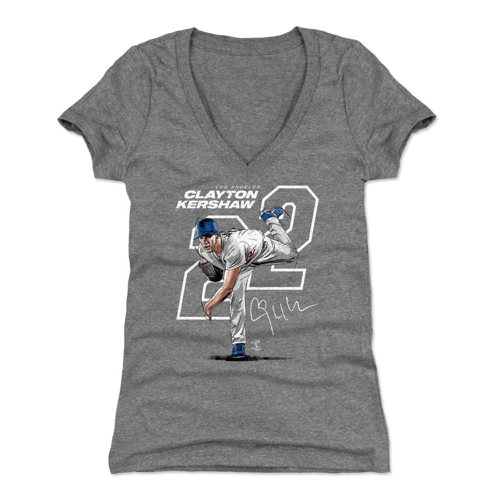 Clayton Kershaw Women's V-Neck T-Shirt | 500 LEVEL