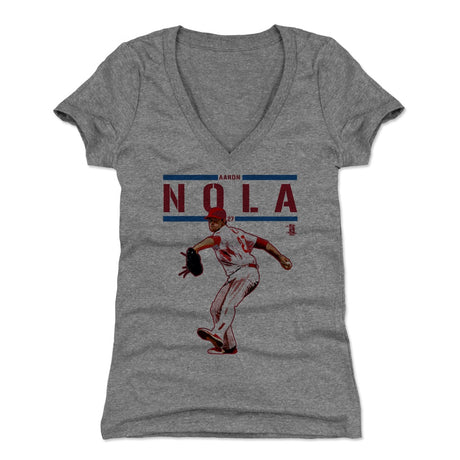 Aaron Nola Women's V-Neck T-Shirt | 500 LEVEL