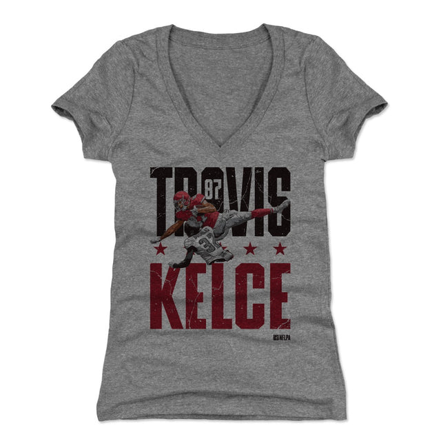 Travis Kelce Women's V-Neck T-Shirt | 500 LEVEL