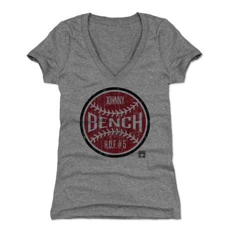 Johnny Bench Women's V-Neck T-Shirt | 500 LEVEL