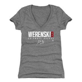Zach Werenski Women's V-Neck T-Shirt | 500 LEVEL