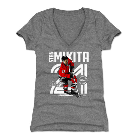 Stan Mikita Women's V-Neck T-Shirt | 500 LEVEL