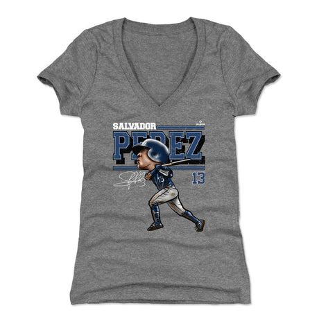 Salvador Perez Women's V-Neck T-Shirt | 500 LEVEL