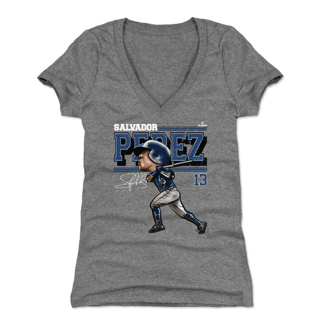 Salvador Perez Women's V-Neck T-Shirt | 500 LEVEL