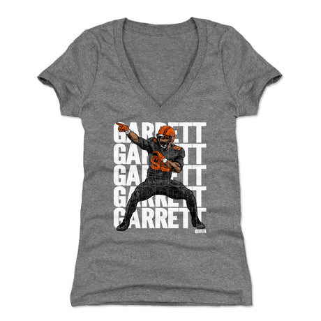 Myles Garrett Women's V-Neck T-Shirt | 500 LEVEL