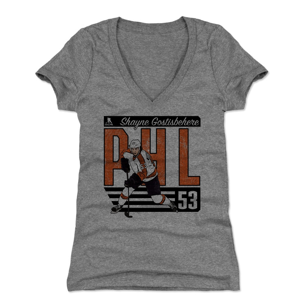 Shayne Gostisbehere Women&#39;s V-Neck T-Shirt | 500 LEVEL
