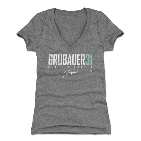 Philipp Grubauer Women's V-Neck T-Shirt | 500 LEVEL