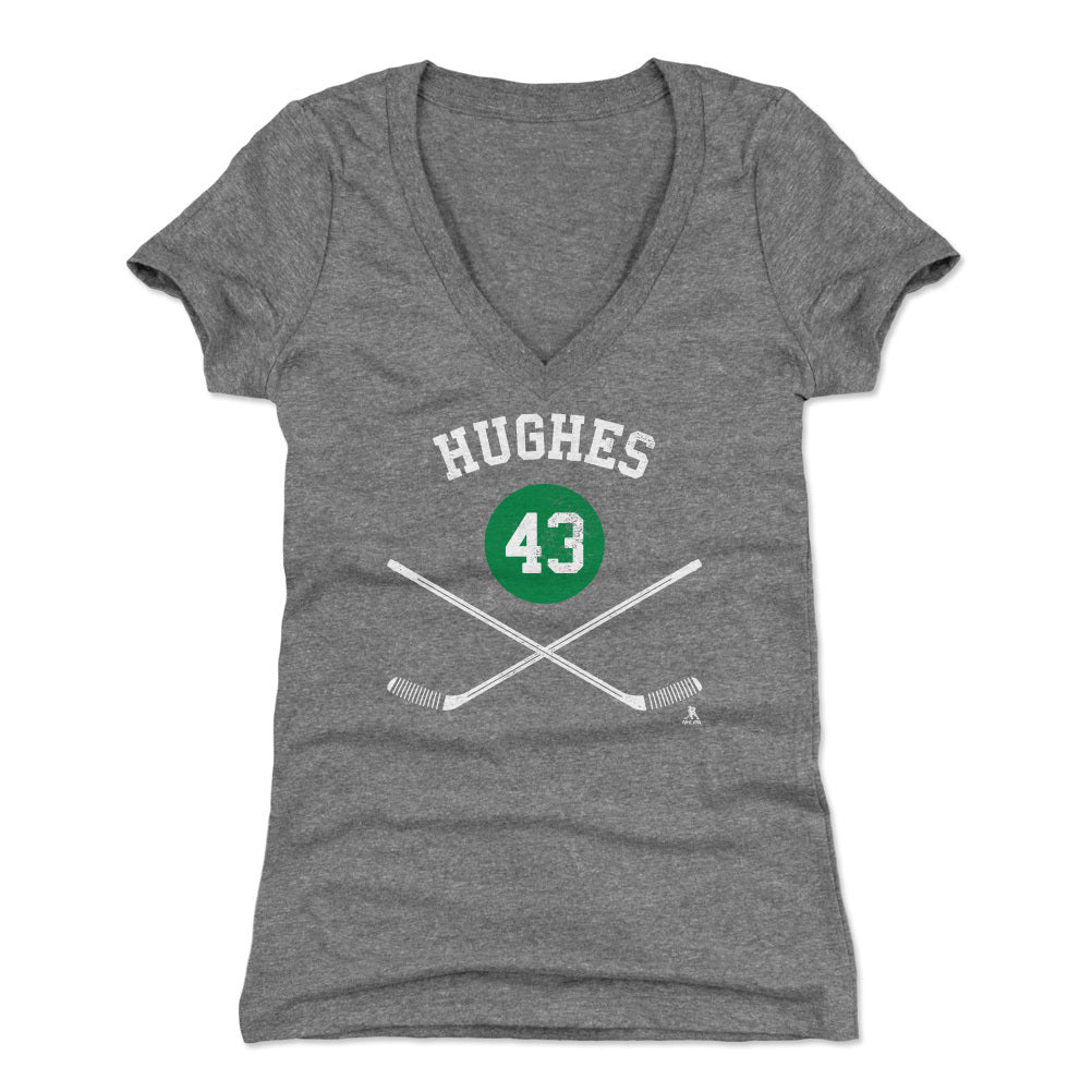 Quinn Hughes Women&#39;s V-Neck T-Shirt | 500 LEVEL
