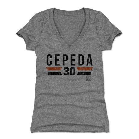 Orlando Cepeda Women's V-Neck T-Shirt | 500 LEVEL